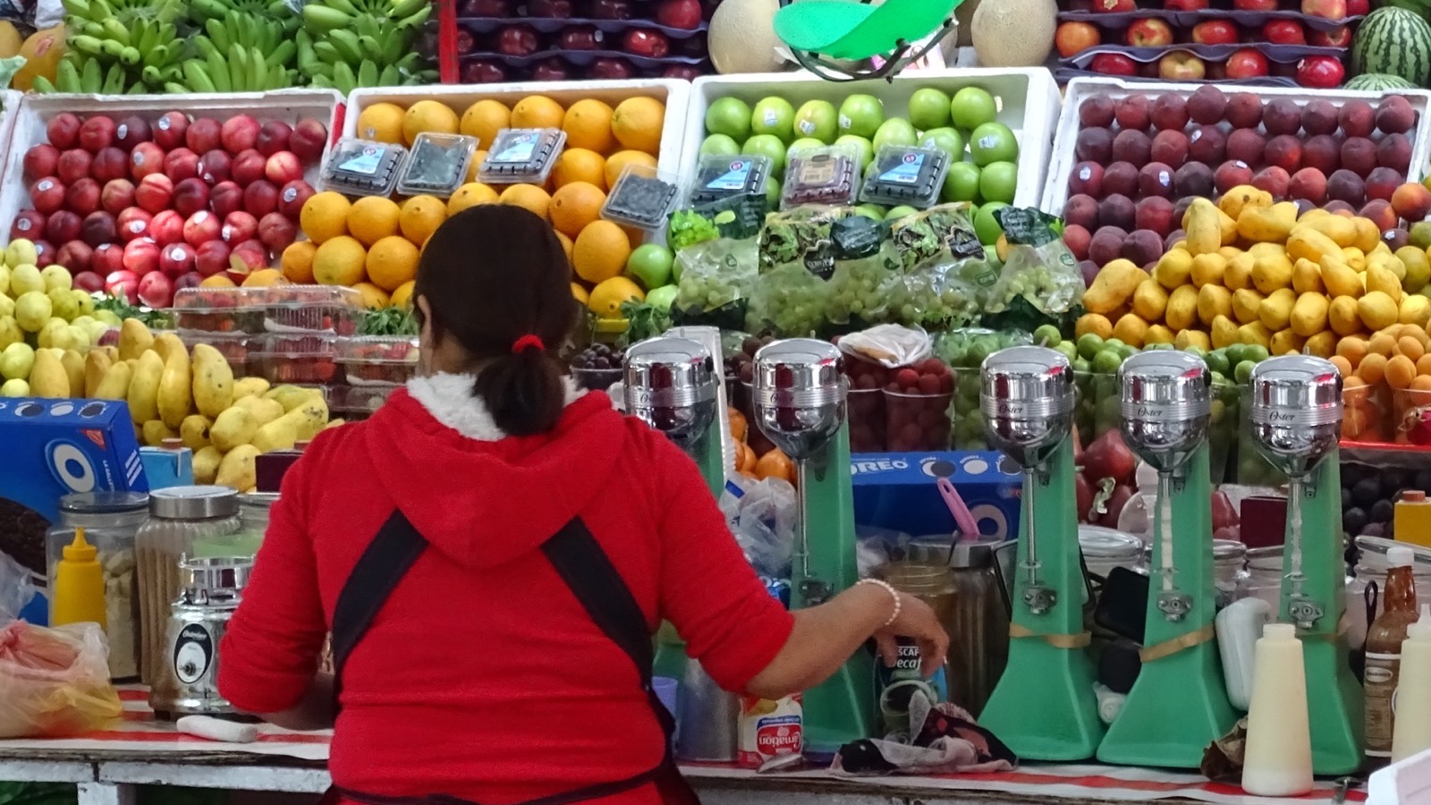 Fruit stall at a Mexican street market