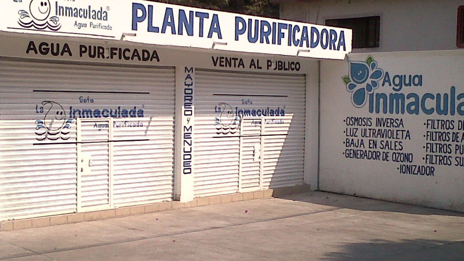 A purified water shop in Mexico